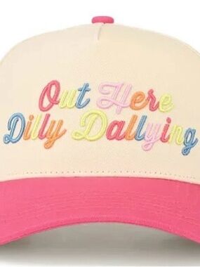 CC Boutique Cream and Pink 'Out Here Dilly Dallying' Cap